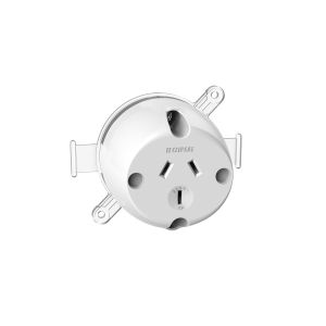 CLIPSAL 413WE Surface Socket, 250V, 10A, White (Plug Base)