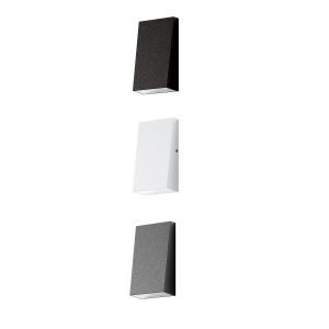 Domus Edge 4 LED Exterior Wall Light IP65 240V White | Dark Grey | Black  3000K Warm White or 5000K Daylight