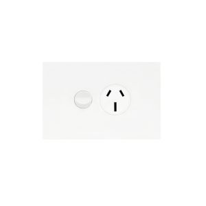 Hager Finesse Single Power Point 15A 250V Gloss White WBQP115S