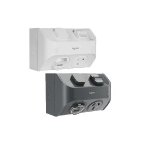 Legrand AQUA LIFE - IP53 Weatherproof Single 10Amp Powerpoint With USB Type A and C - Surface Mount