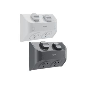 Legrand AQUA LIFE - WLF777 IP53 Weatherproof Double Powerpoint 10Amp - Flush Mount