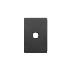 Hager Silhouette Matt Black 1G switch plate, no mech WBSSP1-MB