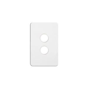 Hager Silhouette Matt White 2G switch plate, no mech WBSSP2-MW