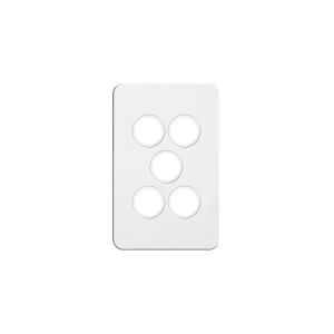 Hager Silhouette Gloss White 5G switch plate, no mech WBSSP5