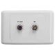 Matchmaster SAT / TV Outlet Plate With FM Power Pass 05MM-WP05