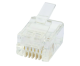 CABAC 100PK RJ12 - 6P6C PLUG FLAT STRANDED 0666FST-C