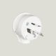 HPM 106/2WE 10A Plug top slim side entry 3 flats pins white suits 15A hd flex. Cord