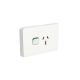 3015/15VW Clipsal Iconic - Single Switch Socket Outlet, Horizontal Mount, 250V, 15A