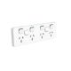 3015/4XXUAVW Clipsal Iconic - Quad Switch Socket Outlet, Horizontal Mount, 250V, 10A with 2 Removable Extra Switch Apertures