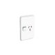 3015VVW Clipsal Iconic - Single Switch Socket Outlet, Vertical Mount, 250V, 10A