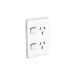 3025VC Skin Socket Outlet Cover, Vertical Mount for Twin Switched Socket