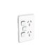 3025VXC Socket Outlet Cover, Vertical Mount for Twin Switched Socket with Removable Extra Switch Aperture