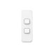 3042ALVW Flush Switch, 2 Gang, 250V, 10AX, Architrave, LED