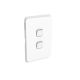 Clipsal Iconic 3042VH-VW 2 Gang Grid & Plate Vivid White