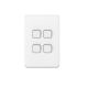 3044VAVW Flush Switch,4 Gang, Vertical Mount, 1-Way/2-Way, 250V, 10AX