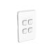 Clipsal Iconic 3044VH-VW 4 Gang Grid & Plate Vivid White