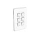 Clipsal Iconic 3046VH-VW 6 Gang Grid & Plate Vivid White