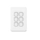 3046VAVW Flush Switch,6 Gang, Vertical Mount, 1-Way/2-Way, 250V, 10AX
