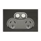 4025 Clipsal Saturn Twin Switch Socket Outlet, 250V, 10A-Horizon Black