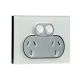 4025 Clipsal Saturn Twin Switch Socket Outlet, 250V, 10A-Ocean Mist
