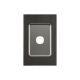 4031VH Communication Plate, 1 Gang-Horizon Black