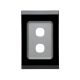 4032VH Switch Grid Plate and Cover, 2 Gang, Less Mechanism, Vertical/Horizontal Mount-Espresso Black