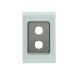 4032VH Switch Grid Plate and Cover, 2 Gang, Less Mechanism, Vertical/Horizontal Mount-Ocean Mist