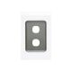 4032VH Switch Grid Plate and Cover, 2 Gang, Less Mechanism, Vertical/Horizontal Mount-Pure White