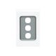 4033VH Communication Plate, 3 Gang-Pure White