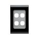 4034VH Communication Plate, 4 Gang-Espresso Black