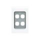 4034VH Communication Plate, 4 Gang-Pure White