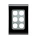4036VH Switch Grid Plate and Cover, 6 Gang, Less Mechanism, Vertical/Horizontal Mount-Espresso Black