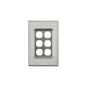 4036VH Switch Grid Plate and Cover, 6 Gang, Less Mechanism, Vertical/Horizontal Mount-Horizon Silver