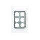 4036VH Switch Grid Plate and Cover, 6 Gang, Less Mechanism, Vertical/Horizontal Mount-