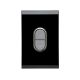 4061/45 Flush Switch, 1 Gang, 250VAC, 45A, Push Button-Espresso Black