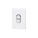 4061/45 Flush Switch, 1 Gang, 250VAC, 45A, Push Button-Pure White