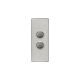 4062AL Push Button Switch, LED, 2 Gang, Architrave, Saturn 4000 series-Horizon Silver