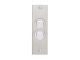 B32A Flush Switch, 2 Gang, 250VAC, 10A, Metal Plate Range, B Style, Architrave, Stainless Steel