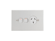 BSL15XA Single Switch Socket Outlet, 250V, 10V, BSL Style, Removable Extra Switch