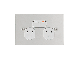 BSL25A Twin Switch Socket Outlet, 250V, 10V, BSL Style