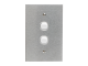 BSL32VA Flush Switch, 2 Gang, 250VAC, 10A, Metal Plate Range, BSL Style, Standard, Vertical, Stainless Steel
