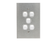 BSL35VA Flush Switch, 5 Gang, 250VAC, 10A, Metal Plate Range, BSL Style, Standard, Vertical, Stainless Steel