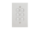 BSL36VA Flush Switch, 6 Gang, 250VAC, 10A, Metal Plate Range, BSL Style, Standard, Vertical, Stainless Steel