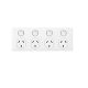 C2015D4 Quad Switch Socket Outlet, Classic, 250V, 10A, 2 Pole