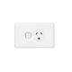 C2015L Single Switch Socket Outlet, Classic, 250V, 10A, Round Earth Pin