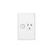 C2015V Single Switch Socket Outlet, Classic, 250V, 10A, Vertical