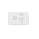 C2015X 10A Single Power Point Switch Socket Outlet, Classic, 250V, Removable Extra Switch