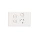 C2015XX Single Switch Socket Outlet, Classic, 250V, 10A, 2 Removable Extra Switch