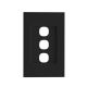 Z4033VH GRID AND PLATE ASSY 3 GANG SATURN ZEN-Zen Black