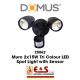 Domus 2x15W MURO Tri Colour Twin Spot Light with Sensor IP44 Black 25062